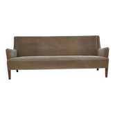1960s, Danish 4-seater sofa, original light green furniture velour.