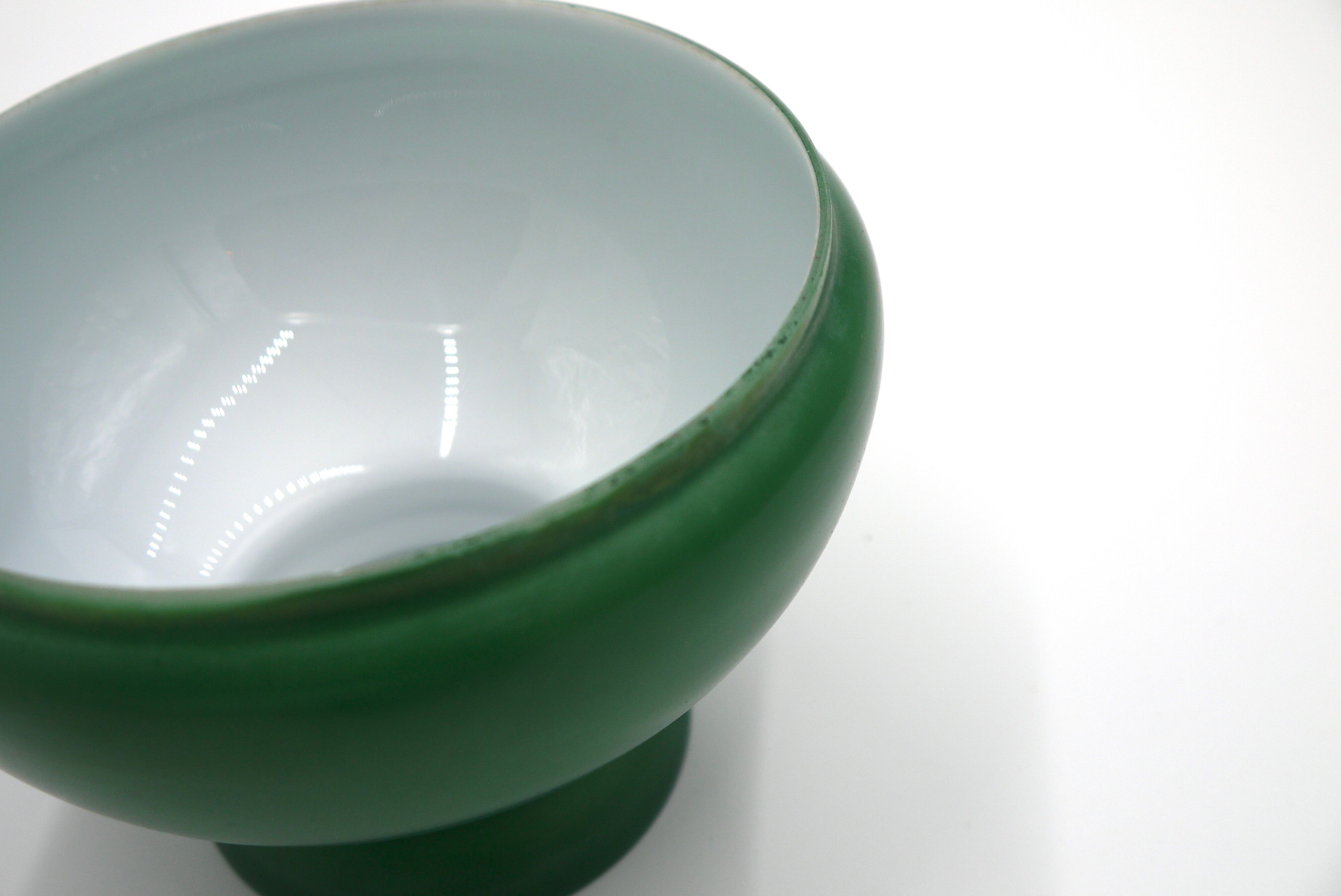 Green glass pendant lamp