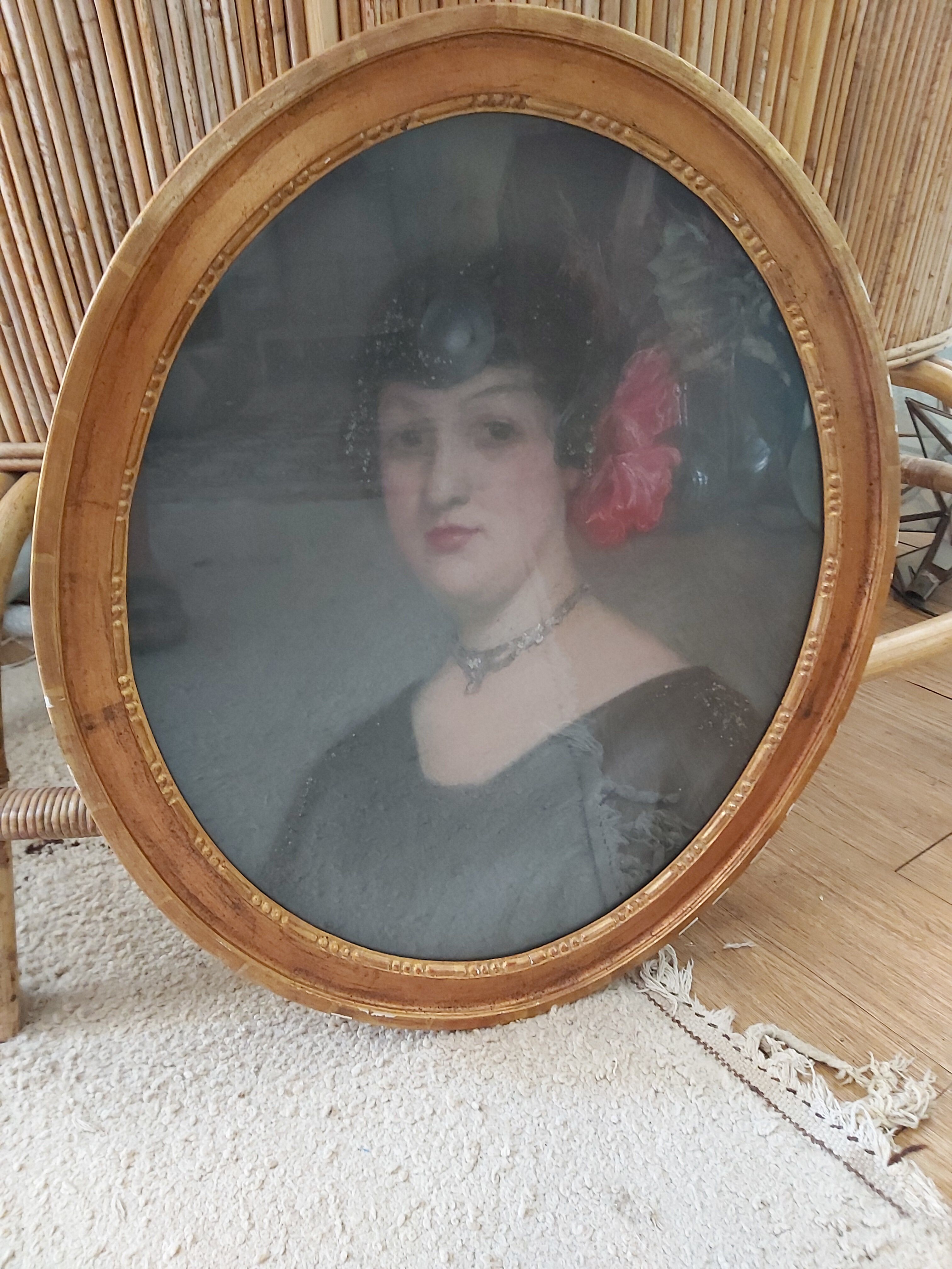 19th century medallion painting