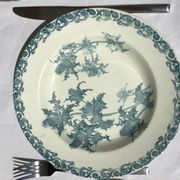 9 hollow plates Iron Earth thistles L.G Righi blue ink