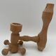 Vintage design wooden candle holder 1970 Arne Hoyer