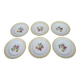 Set of 6 antique Ceranord deep plates - flower design