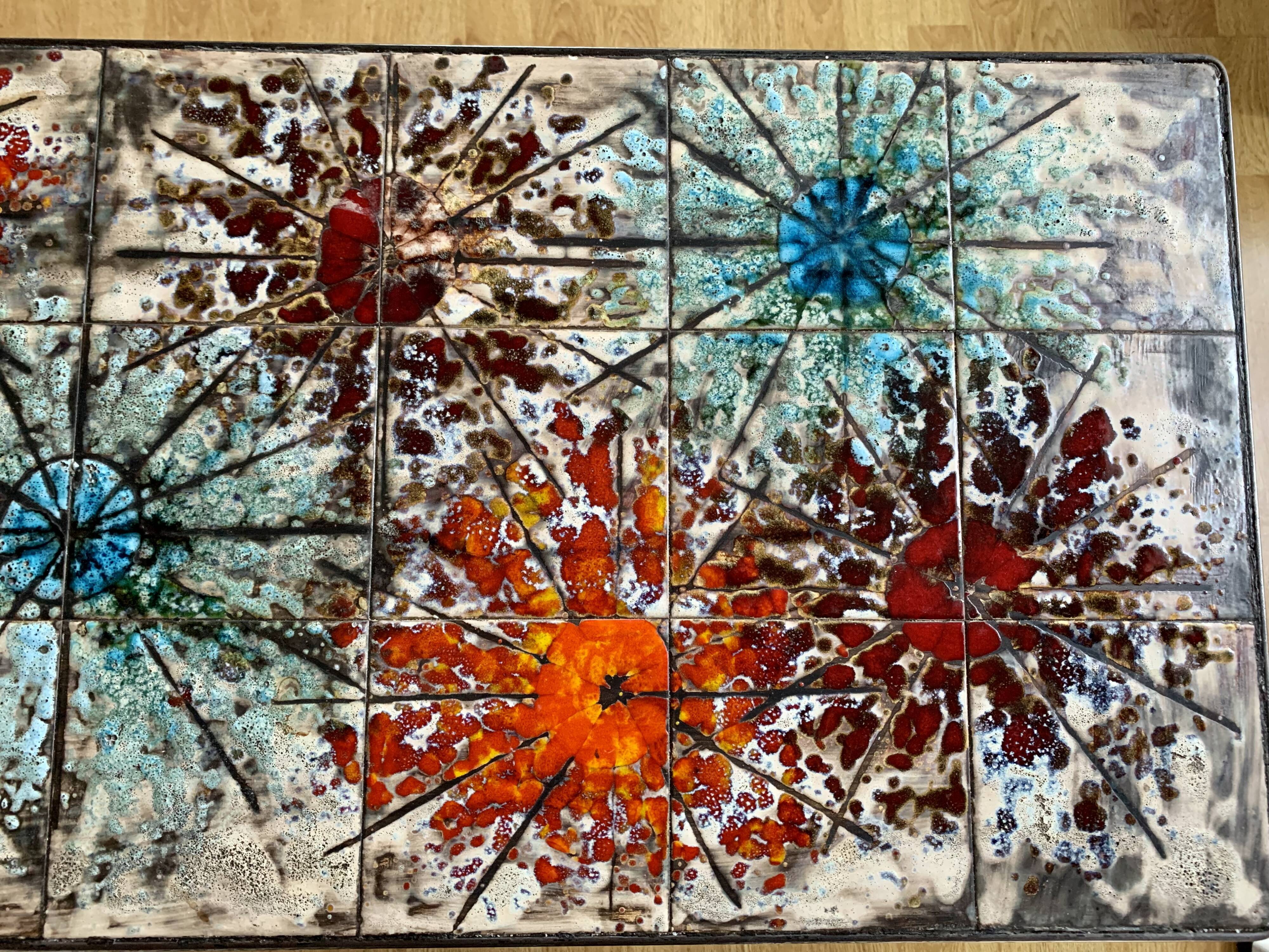 Ceramic coffee table Vallauris Ardeco