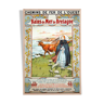 Poster bains de mer de bretagne, chemin de fer de l’ouest, a wilser