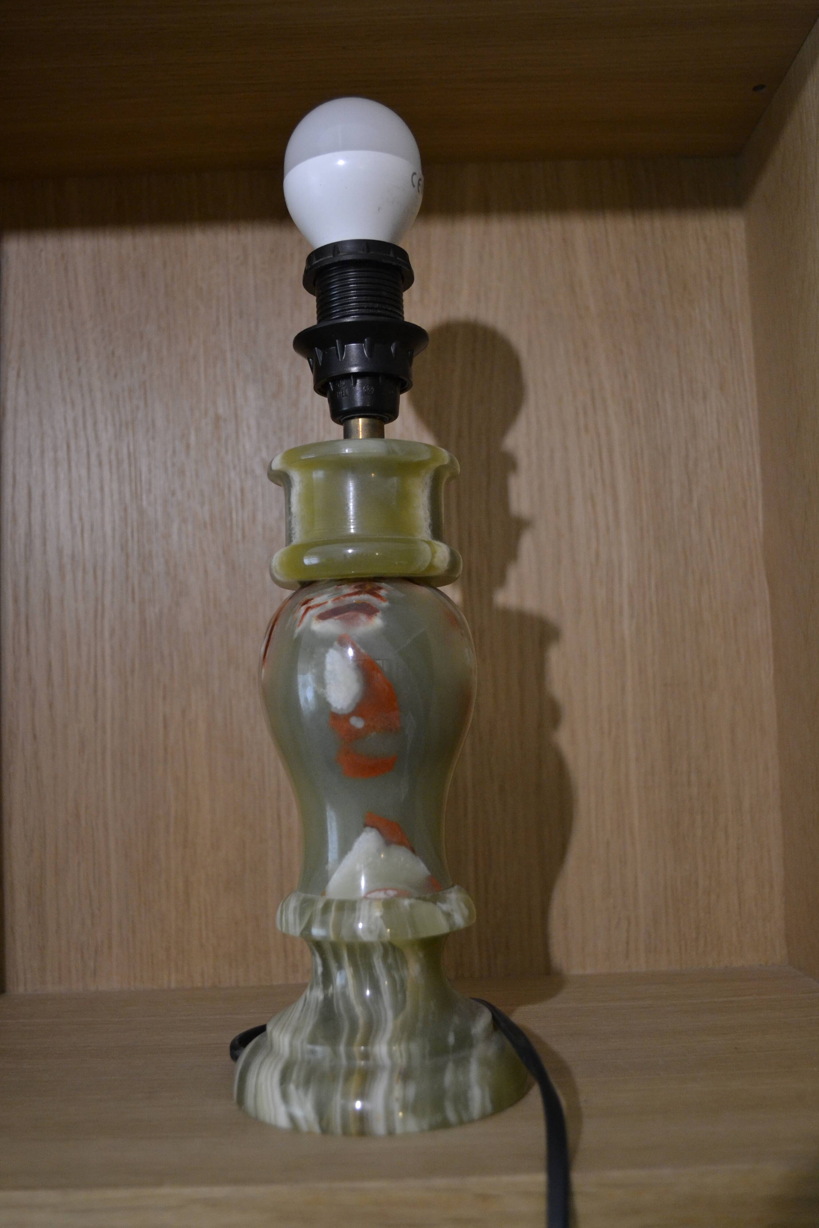 Multicolored marble lamp legs