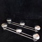 Pair of coat rack in chrome retro style