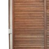 Meuble secrétaire rideau vintage en bois massif