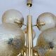 Grand lustre en verre de l'ère spatiale, années 1970