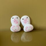 Antique porcelain hooks, the pair