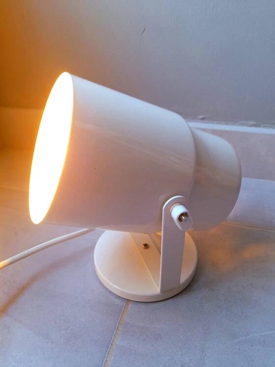 Pair of lacquered metal spotlights from the 1970s.