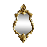 Baroque mirror in golden resin 26x49cm