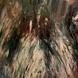 Oil on canvas forest landscape