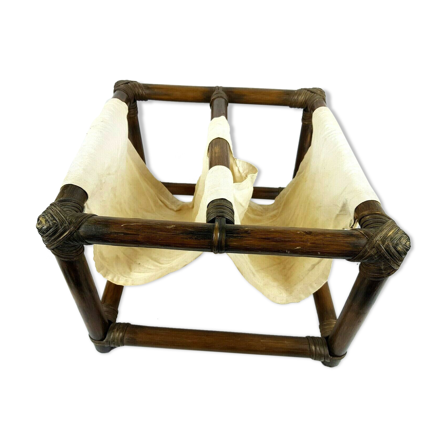 Bamboo magazines door, vintage rattan 70s