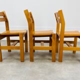 3 homemade chairs Regain selection Perriand for Les Arcs 1600