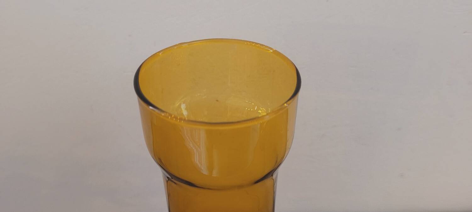 Amber glass vase, 1970s