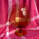 Amber glass vase