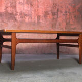 Vintage teak coffee table by Niels Bach, Denmark, 1960