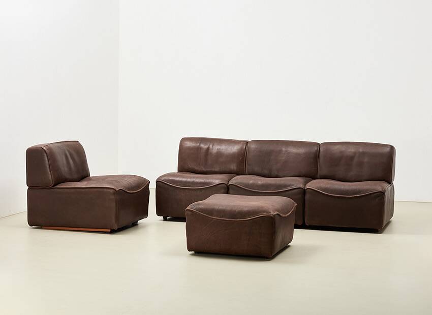 De Sede DS-15 Modular Leather Sofa Switzerland 1970s