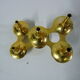 Set of 2 golden Nagel candleholders