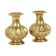 Pair of Brass Vases, Geometric Design, 15 cm