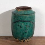 Antique enamelled vase with floral patterns (c.1820) #15