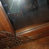 Mirror with 2 drawers solid oak. 50s