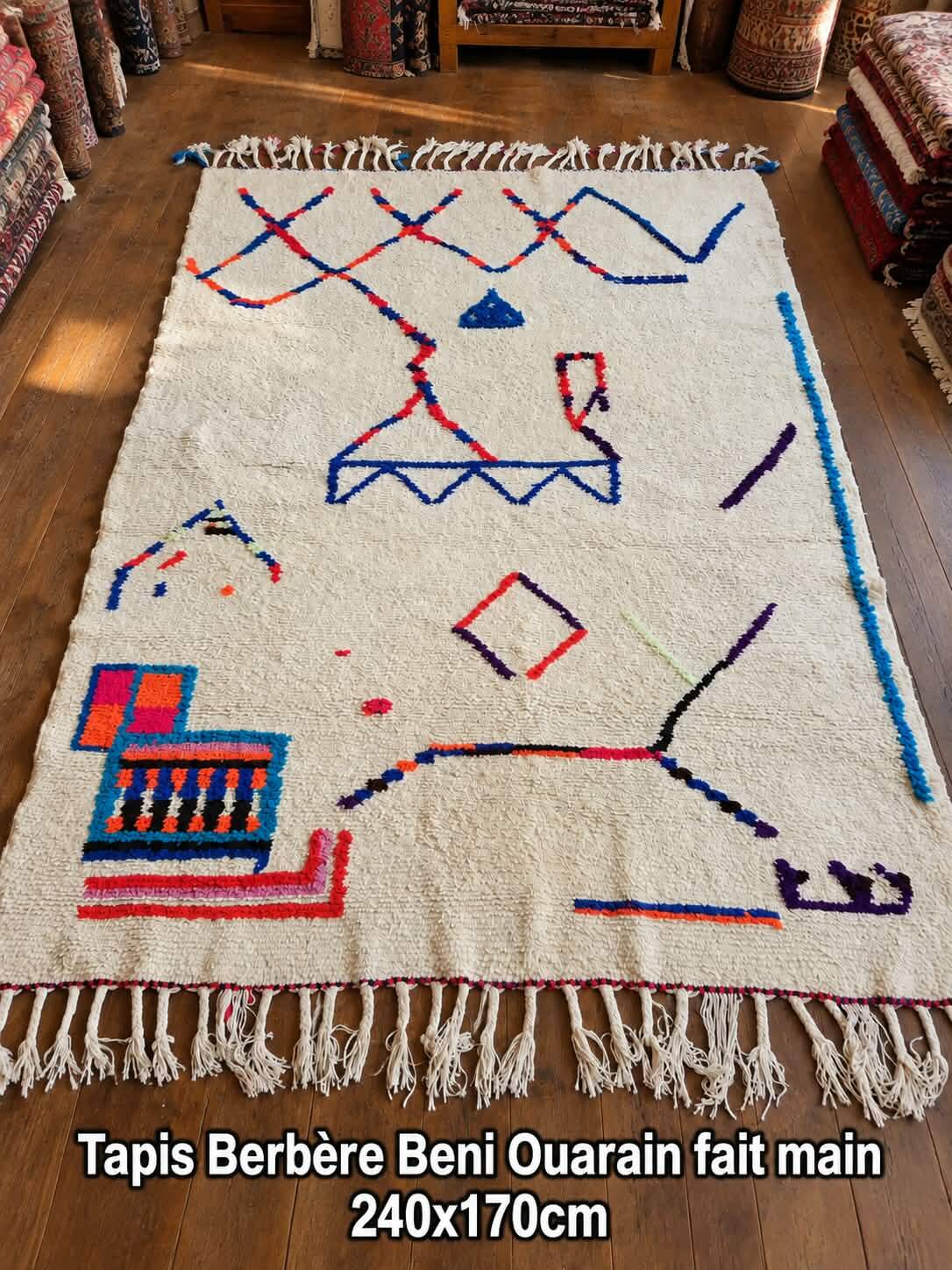 Handmade Beni Ouarain rug 240x170cm