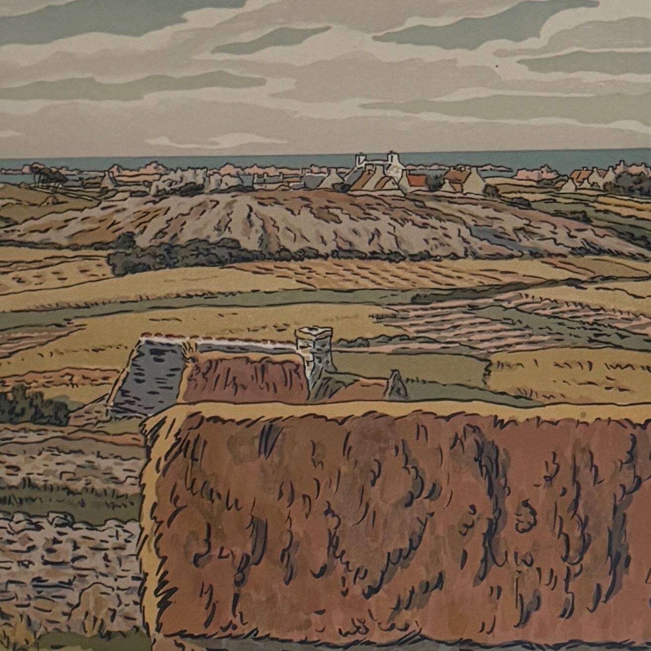 Lithograph by Henri Rivière The Beautiful Land of Brittany - Île Bréhat