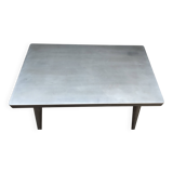 Antique large Tolix A table in brushed metal