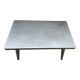 Antique large Tolix A table in brushed metal