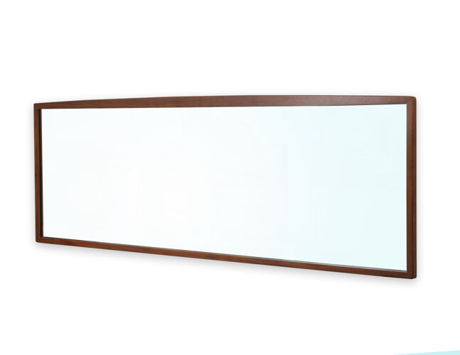 Miroir scandinave horizontal en palissandre de Rio 139x47cm