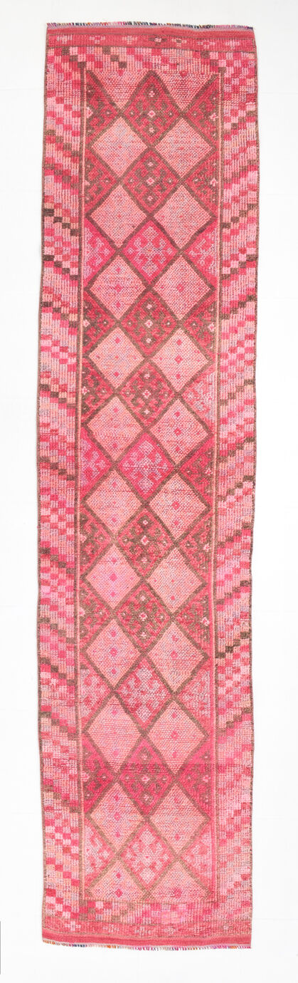 3x12 pink vintage runner rug