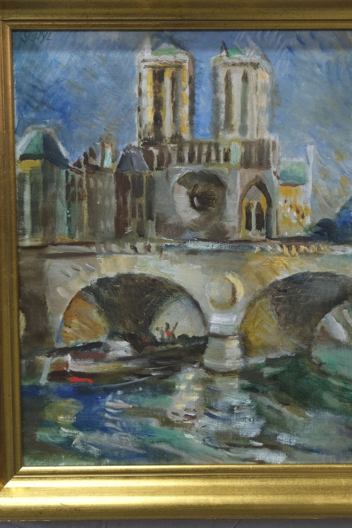 Jules Schyl (1893-1977), Swedish Modern Painting, 1960s, Oil on Canvas, Framed