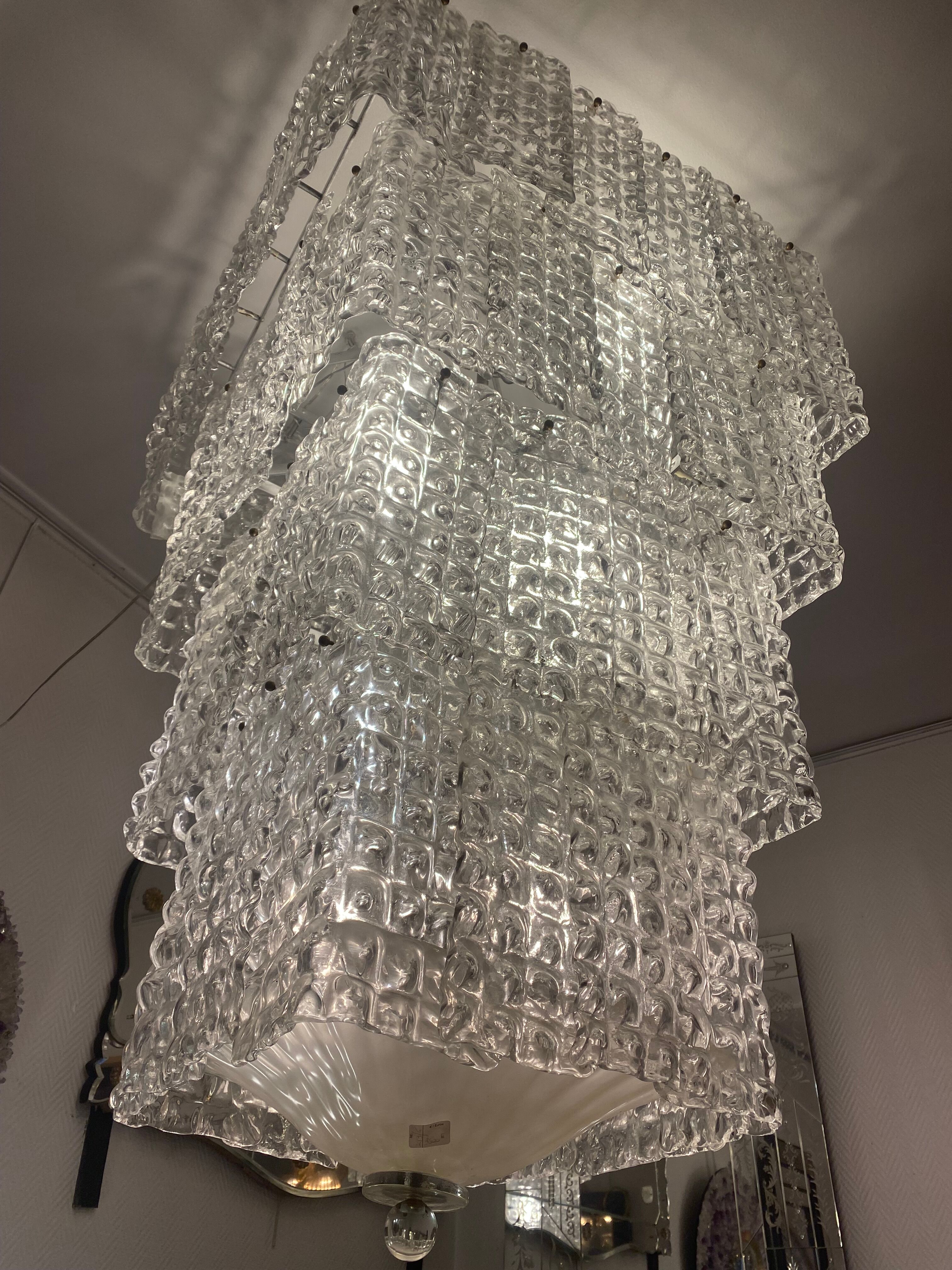 Murano glass chandelier  1970