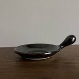 Black glazed earthenware dish 1960