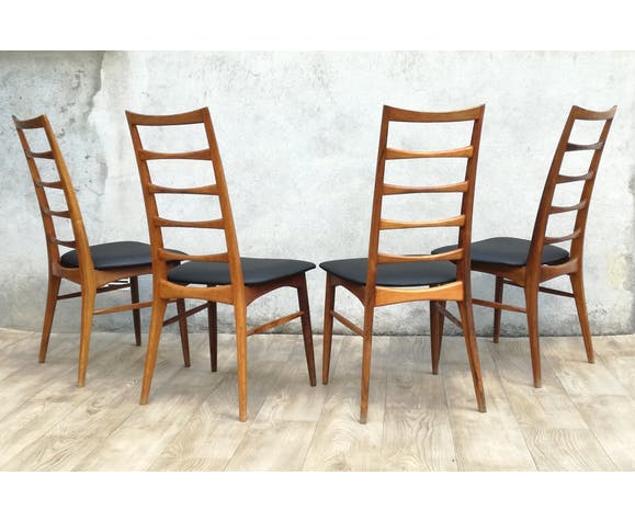 Set of 4 Scandinavian chairs model Liz in rosewood by Niels Koefoed