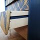 1960 Chest of drawers revisited in midnight blue