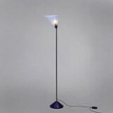 Floor lamp with a glass base and diffuser by Carlo Bartoli for Antonangeli, 1980s.