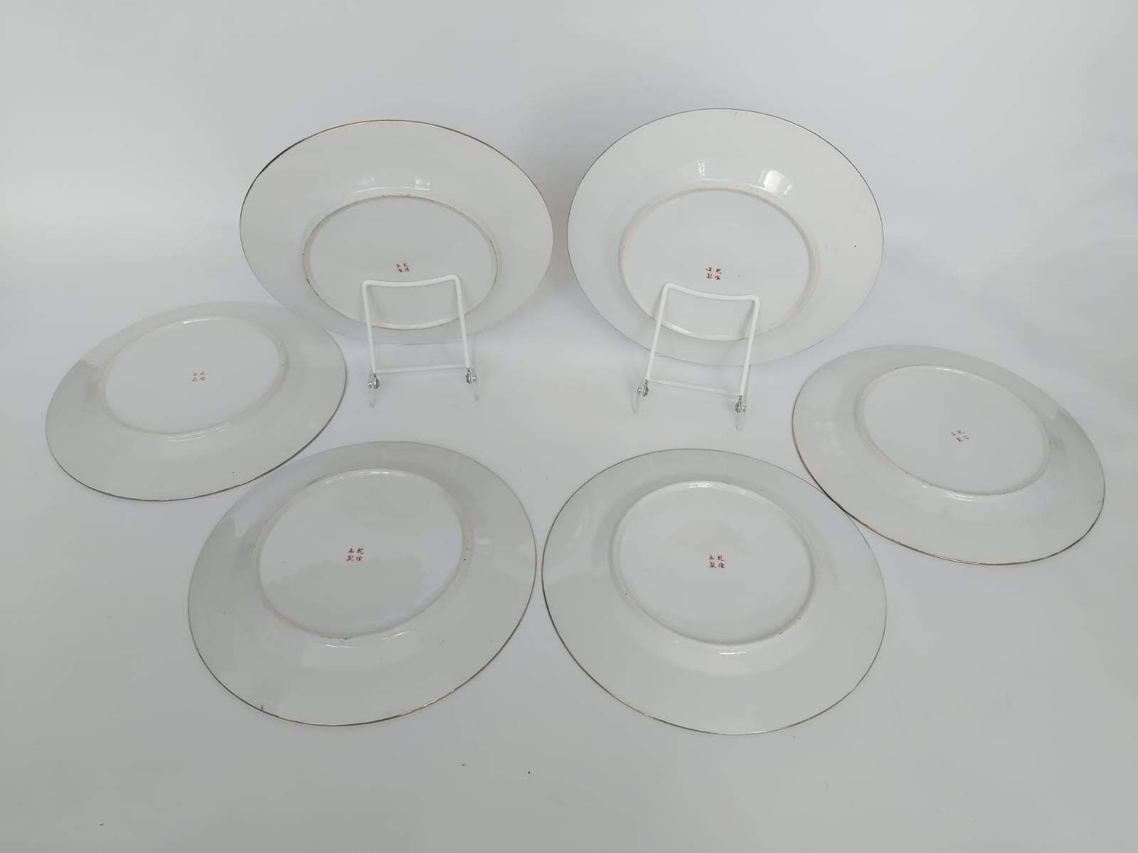 Sis porcelain plates decorated with "Thousand Flowers", China