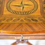 Antique Louis Philippe Sewing Table with Inlaid Top, 1860