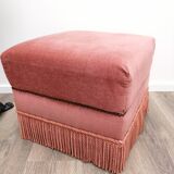 Pink square pouf