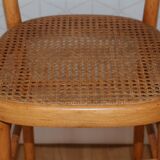 Light beech chair with caned seat