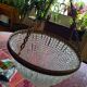 Ceiling lamps gilded brass basket and glass bead tassels