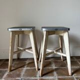 Paire de tabourets scandinaves