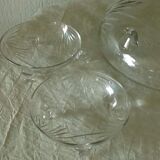 Dessert service salad bowl cut in crystal cut