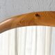 Oval pine mirror Glasmaster Markaryd Sweden 1970s
