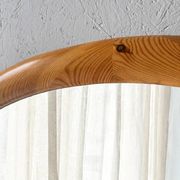 Miroir ovale en pin Glasmaster Markaryd Suède années 1970