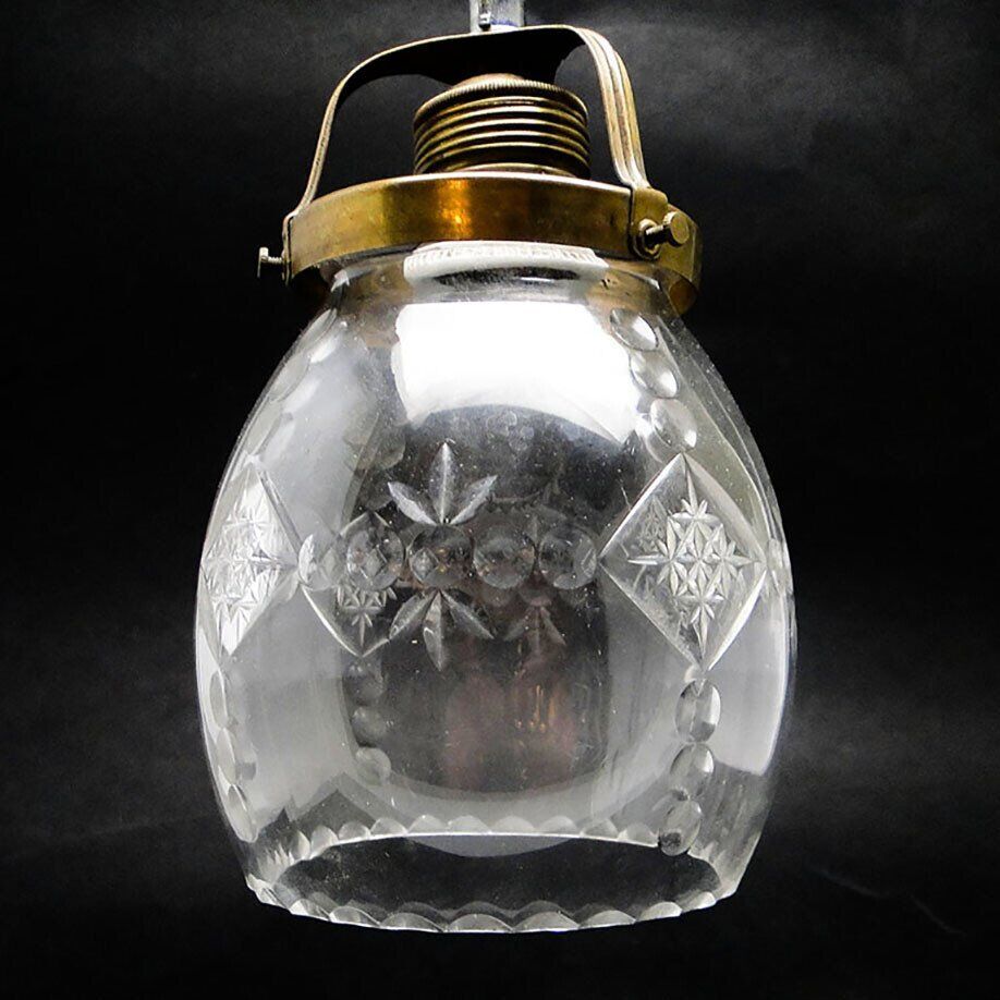 Art Deco crystal pendant lamp, Poland, 1950s