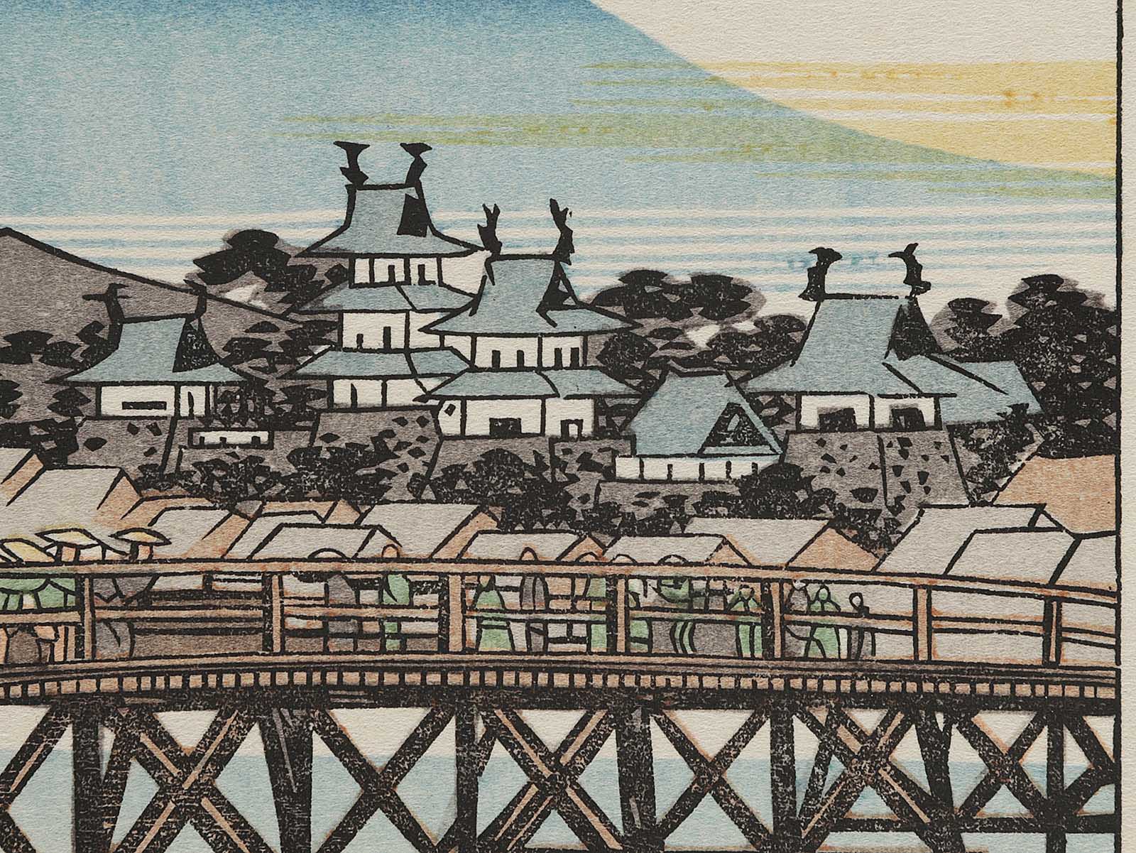 Estampe Utagawa Hiroshige Okazaki