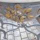 Console en bois et marbre